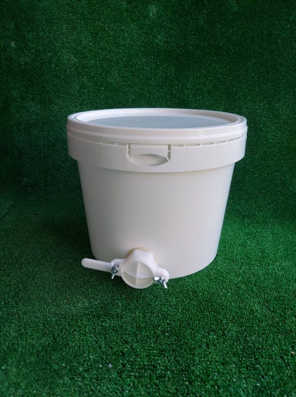 Balde mel 10l com tampa com torneira